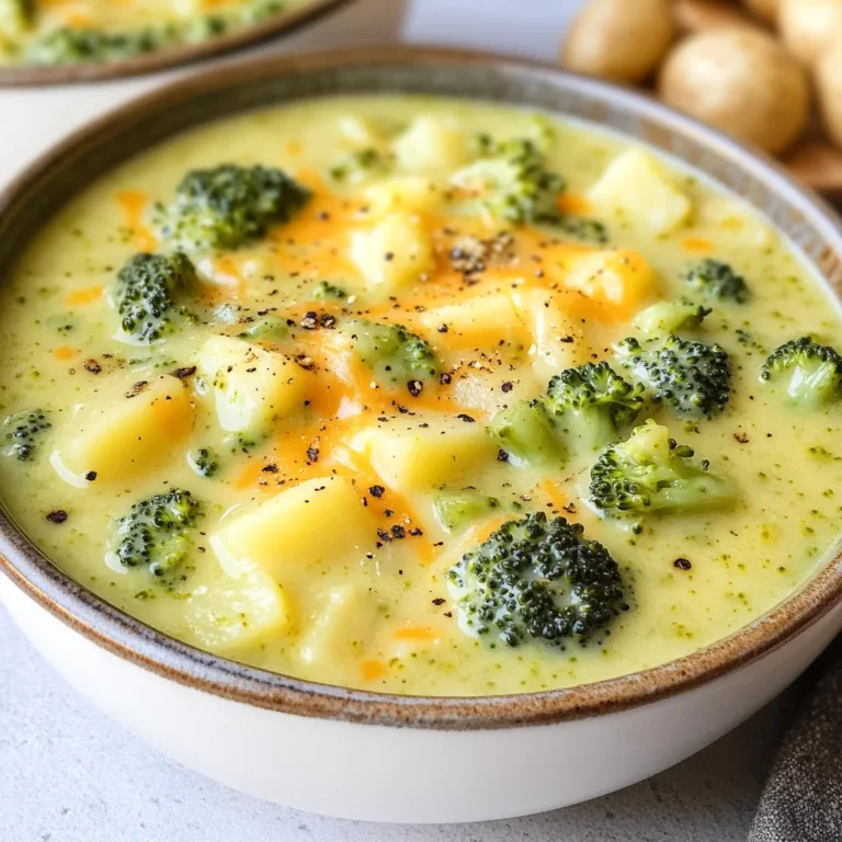 Broccoli Potato Cheese Soup Recipe