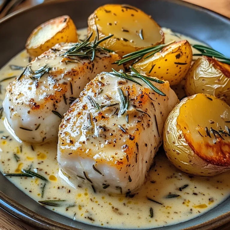 Cod & Potatoes in Rosemary Cream Sauce