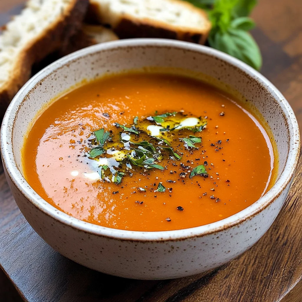 Creamy Roasted Garlic Tomato Soup