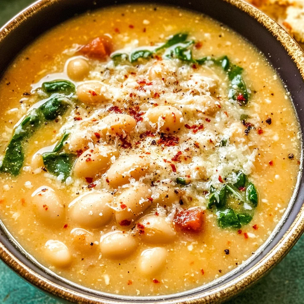 Fire Roasted Parmesan & White Bean Soup
