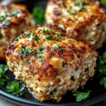 Garlic Parmesan Chicken Meatloaves