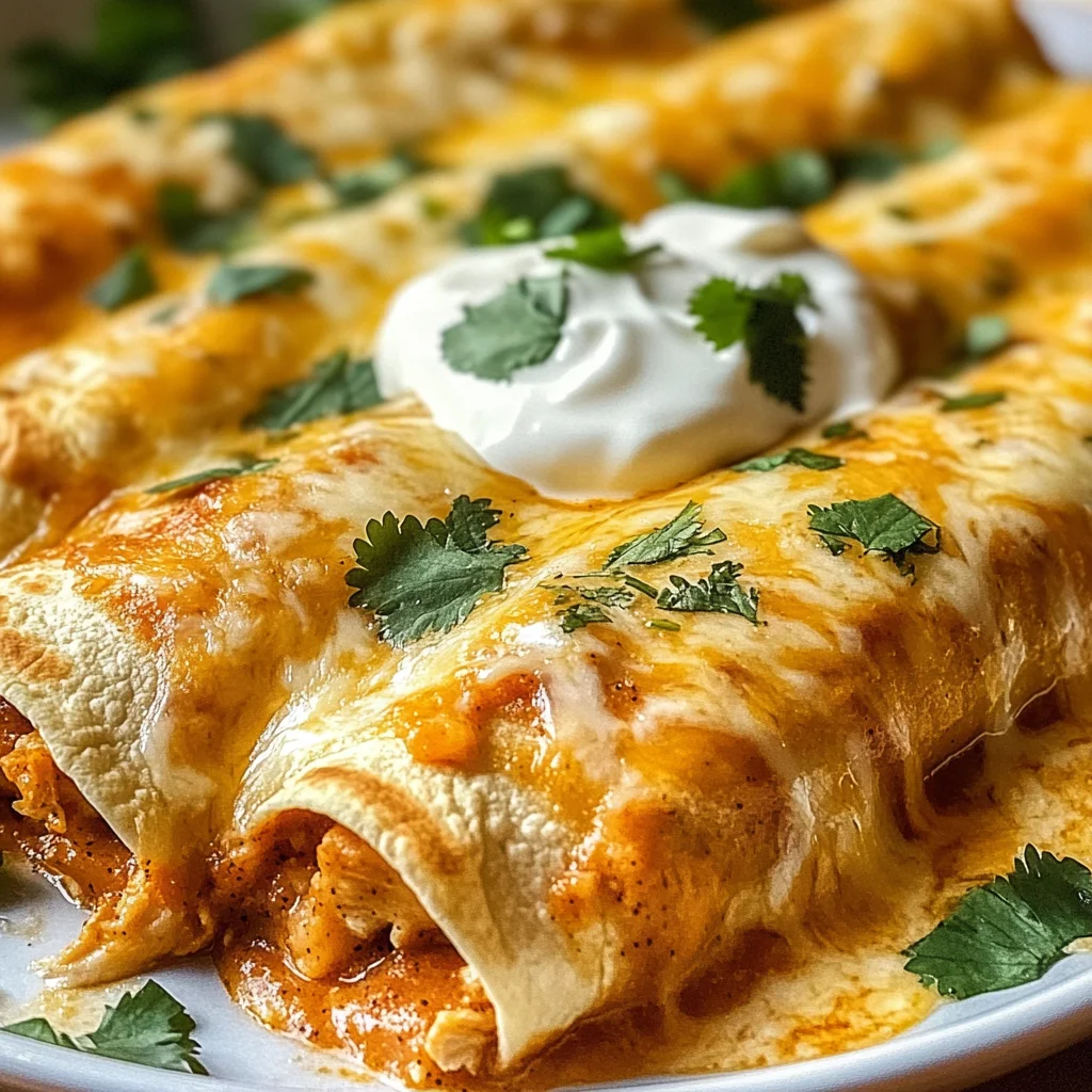 High Protein Creamy Chilli Chicken Enchiladas