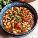 Loubia- Morrocan White Bean Stew (Stovetop + Instant Pot)