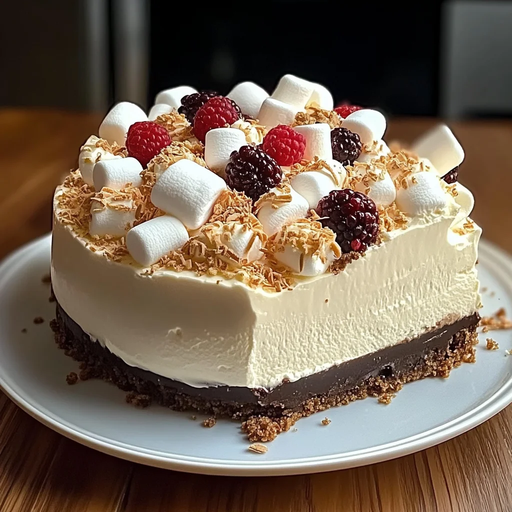 Marshmallow Whip Cheesecake : No-Bake Dream Dessert
