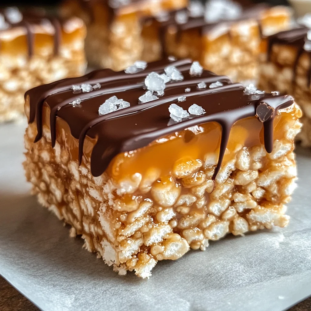 Salted Caramel Rice Krispie Treats: A Sweet & Salty Indulgence