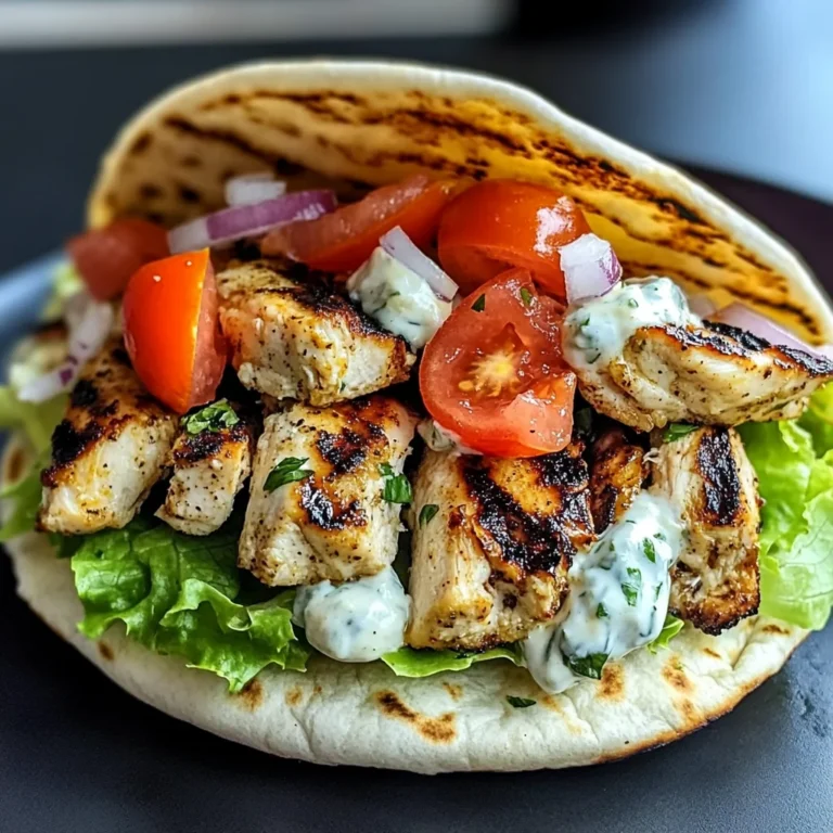 Chicken Pita Gyros with Tzatziki