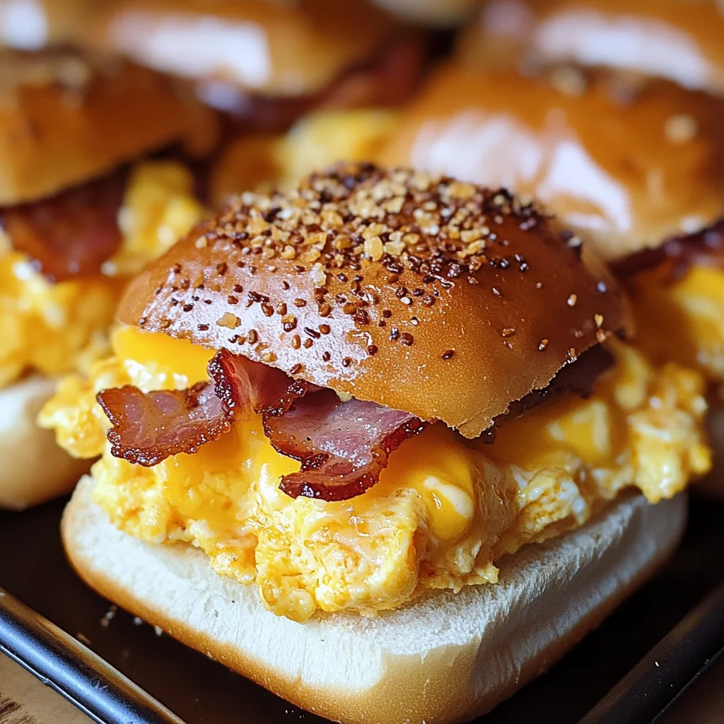 Crack Breakfast Sliders (Turkey Bacon Egg & Cheese)