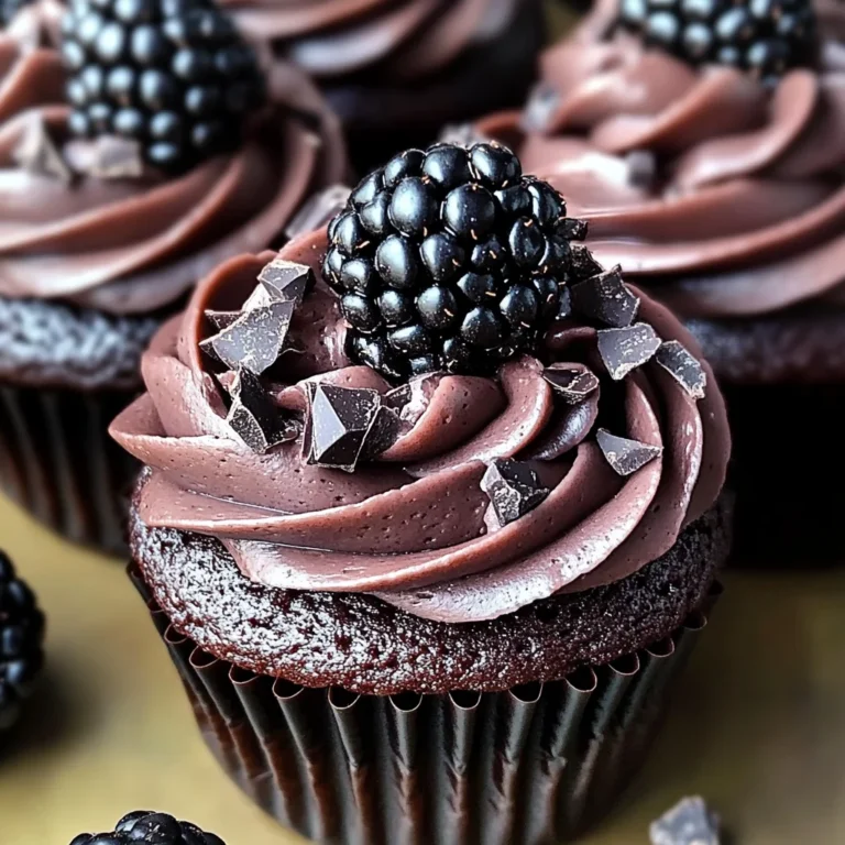 Dark Chocolate Blackberry Cupcakes: Indulge in a Decadent Dessert Delight