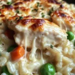 Dump-and-Bake Chicken Alfredo Rice Casserole Recipe