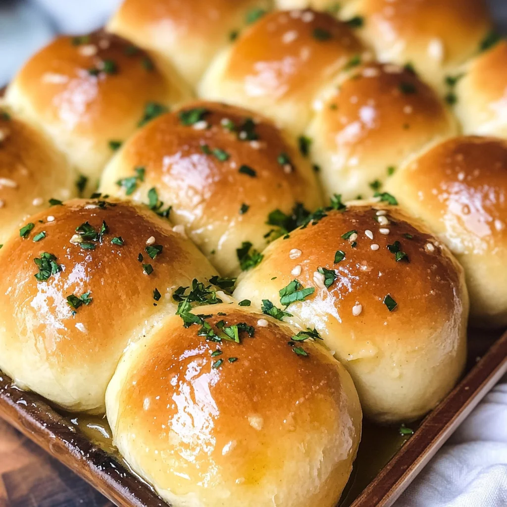 Easy Garlic Butter Dinner Rolls