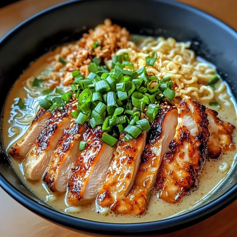 Fiery Chicken Ramen with Creamy Garlic Sauce