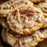Frosted Butter Pecan Cookies