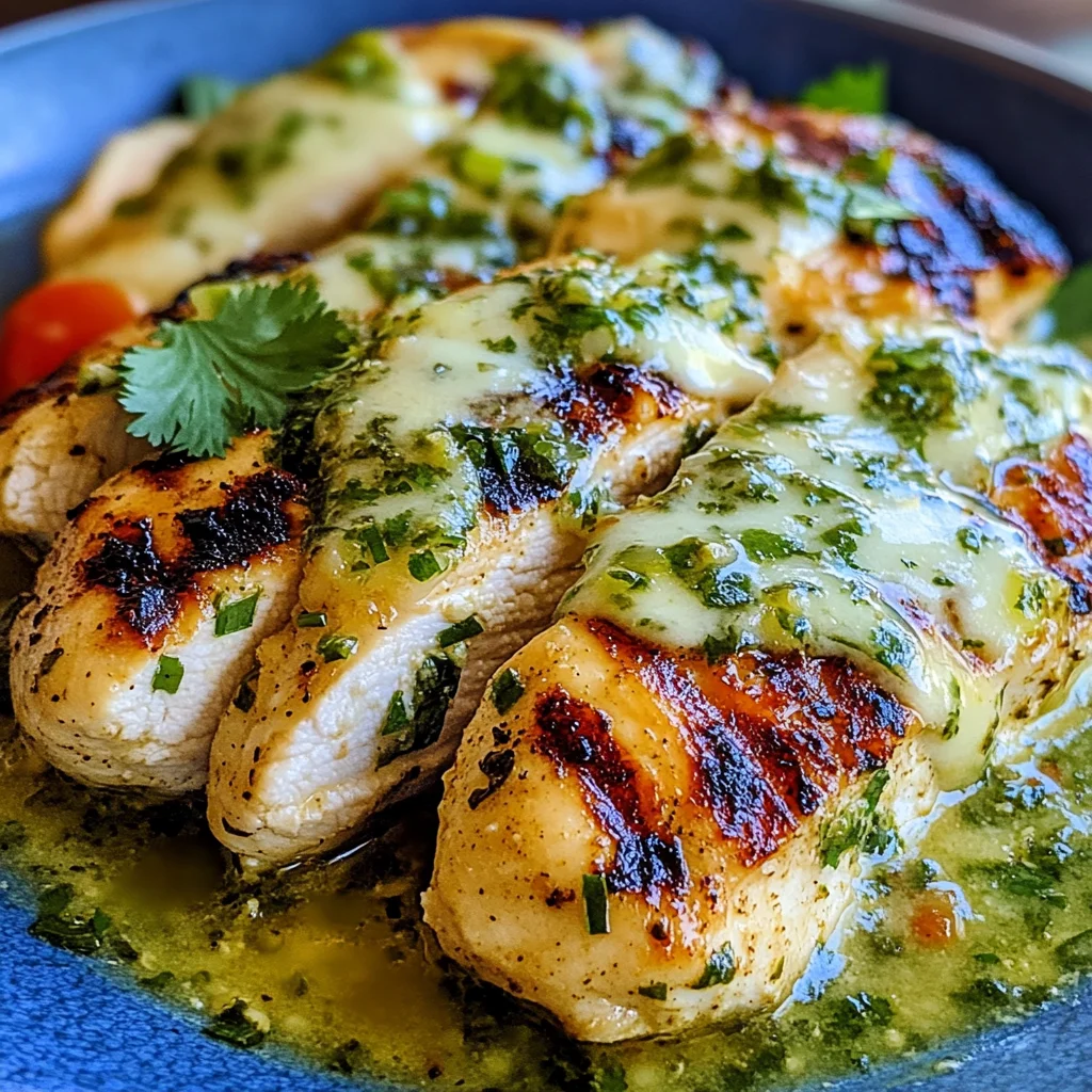 Grilled Salsa Verde Pepper Jack Chicken