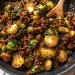 Ground Beef and Brussels Sprouts