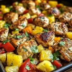 Hawaiian Chicken Sheet Pan Dinner