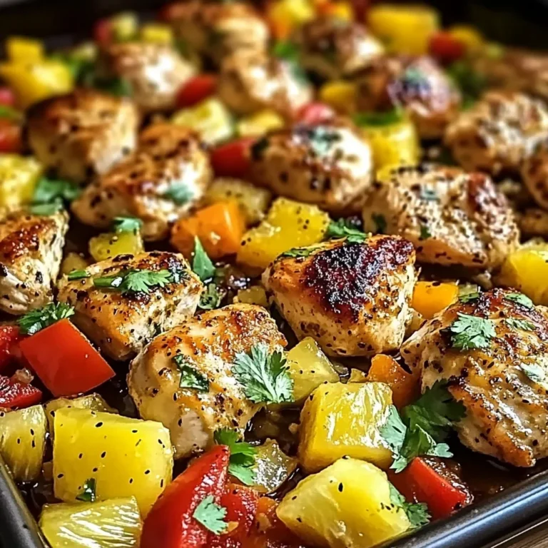 Hawaiian Chicken Sheet Pan Dinner