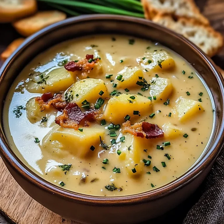 Hearty Cheddar Garlic Herb Potato Soup Recipe