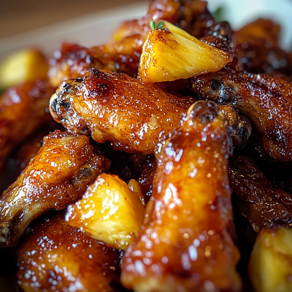 Irresistible Brown Sugar Pineapple Wings Chicken in 40 Minutes