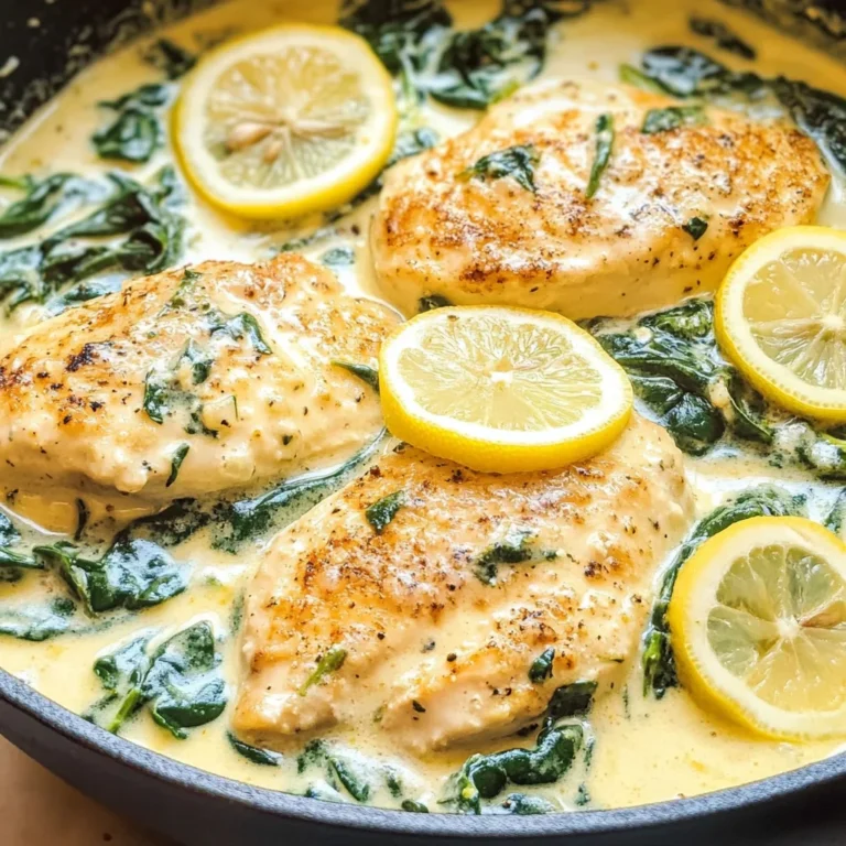 Lemon Parmesan Spinach Chicken