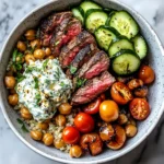 Mediterranean Steak Bowl with Tzatziki
