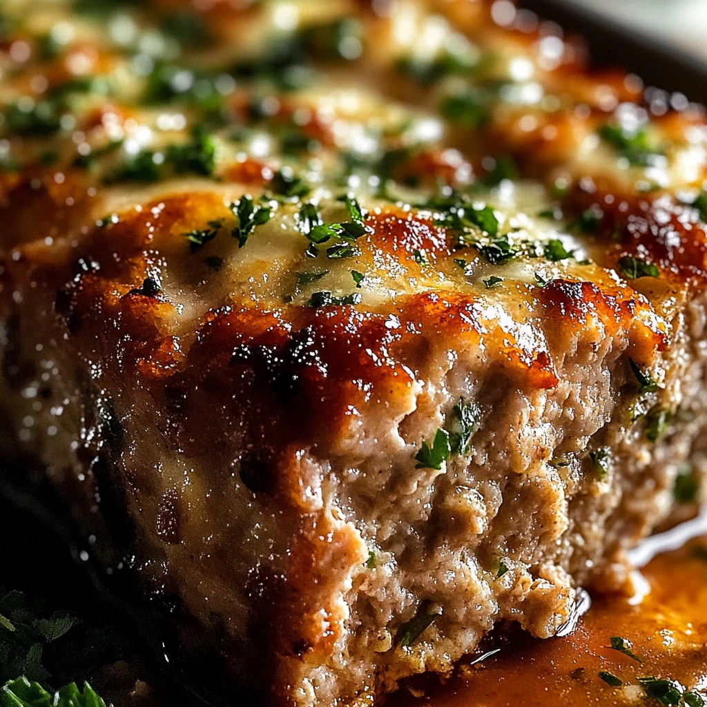 Melt-in-Your-Mouth Garlic Parmesan Chicken Meatloaf