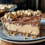 No-Bake Cream Cheese Peanut Butter Pie with Chocolate Whipped Cream