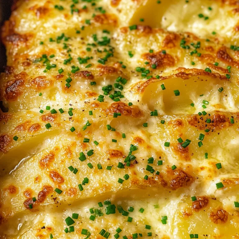 Roasted Garlic Potatoes au Gratin