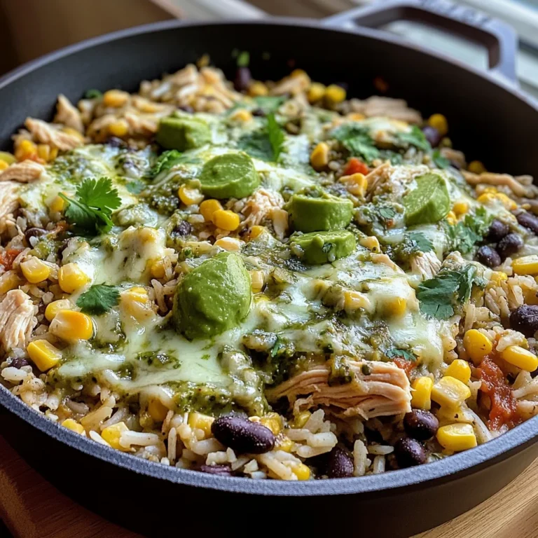 Salsa Verde Chicken & Rice Skillet