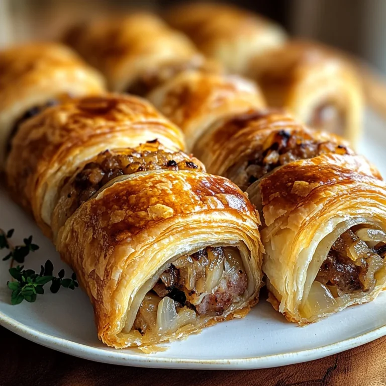 Savory French Onion Sausage Rolls
