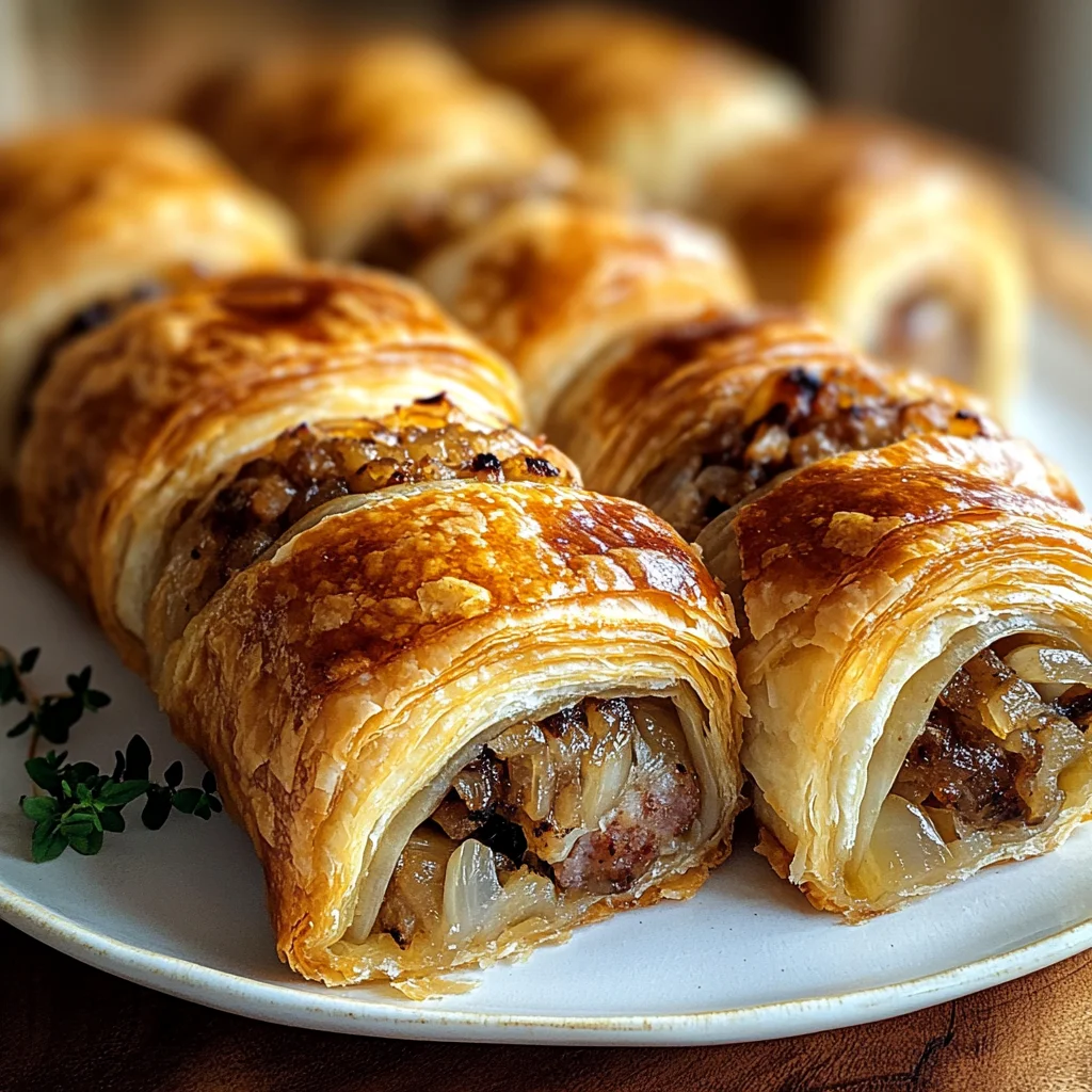 Savory French Onion Sausage Rolls