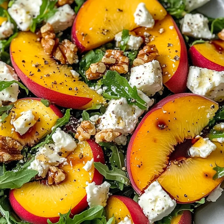 Simple Peach Feta Salad