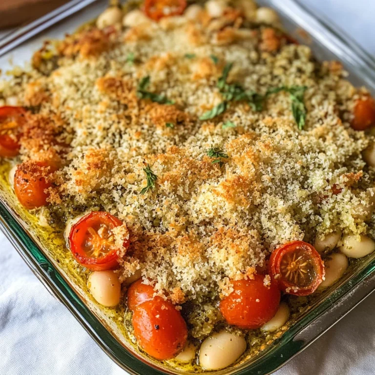 White Bean and Pesto Bake