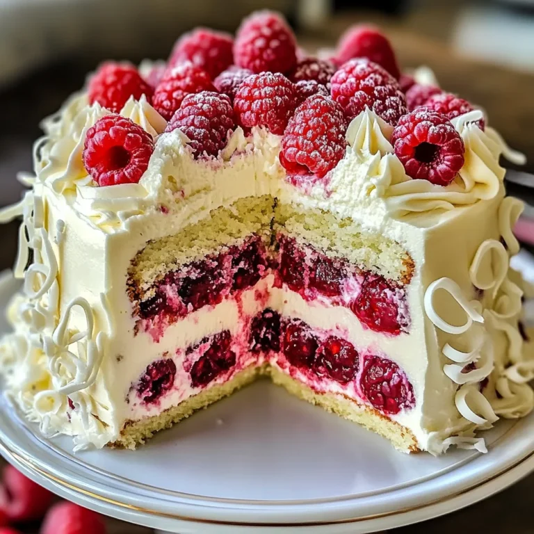 White Chocolate Raspberry Dream Cake : A Heavenly Dessert