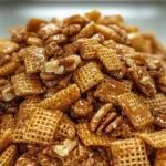 Addicting Toffee Chex Mix (Crispy Caramel Brittle)