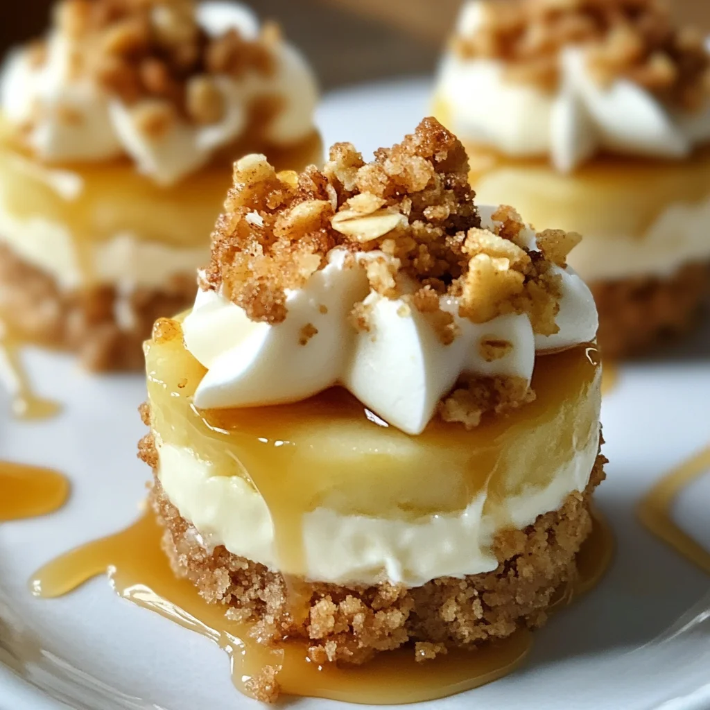 Apple Crisp Mini Cheesecakes