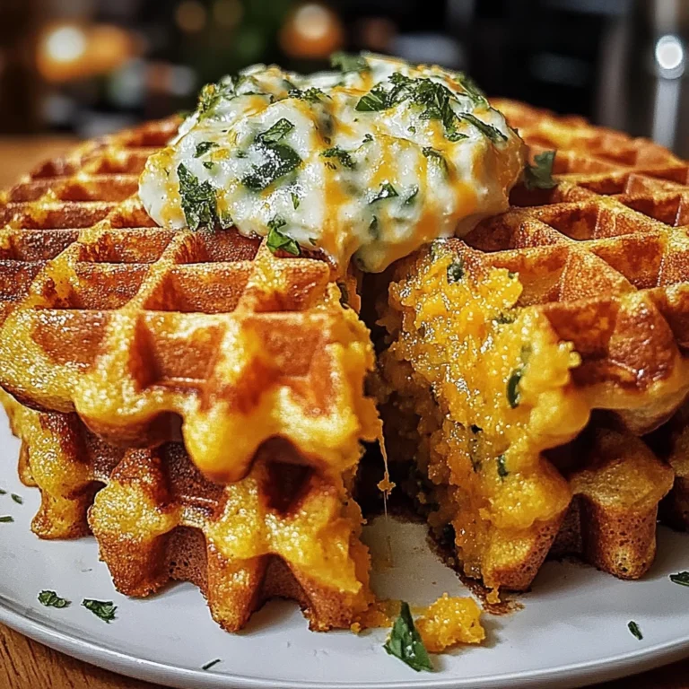 Cheddar Jalapeño Cornbread Waffles