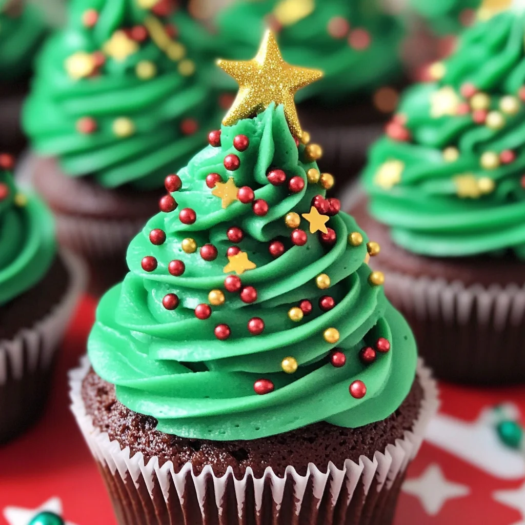 Christmas Tree Cupcakes