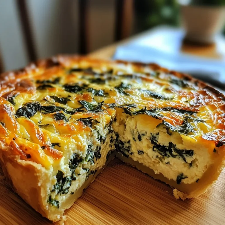 Cottage Cheese and Spinach Crustless Quiche