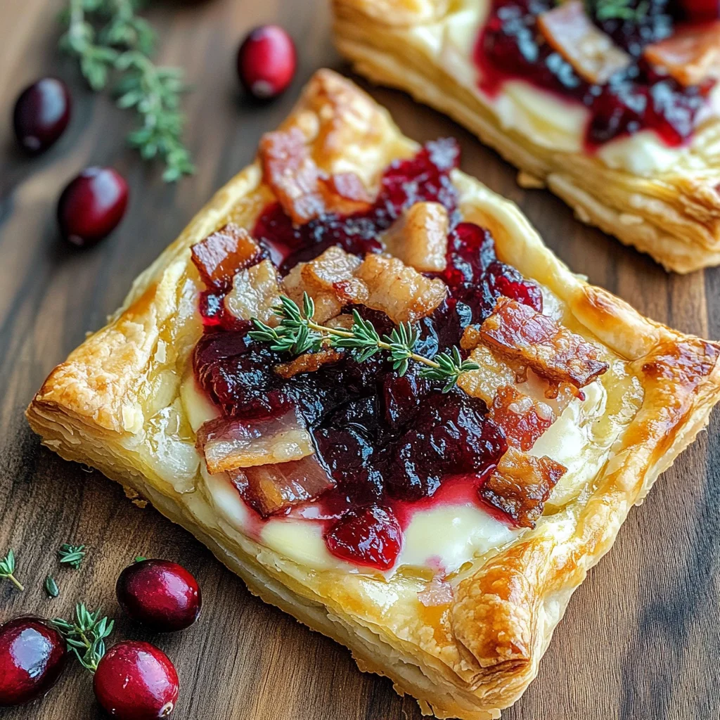 Cranberry Brie Tart with Pancetta & Thyme