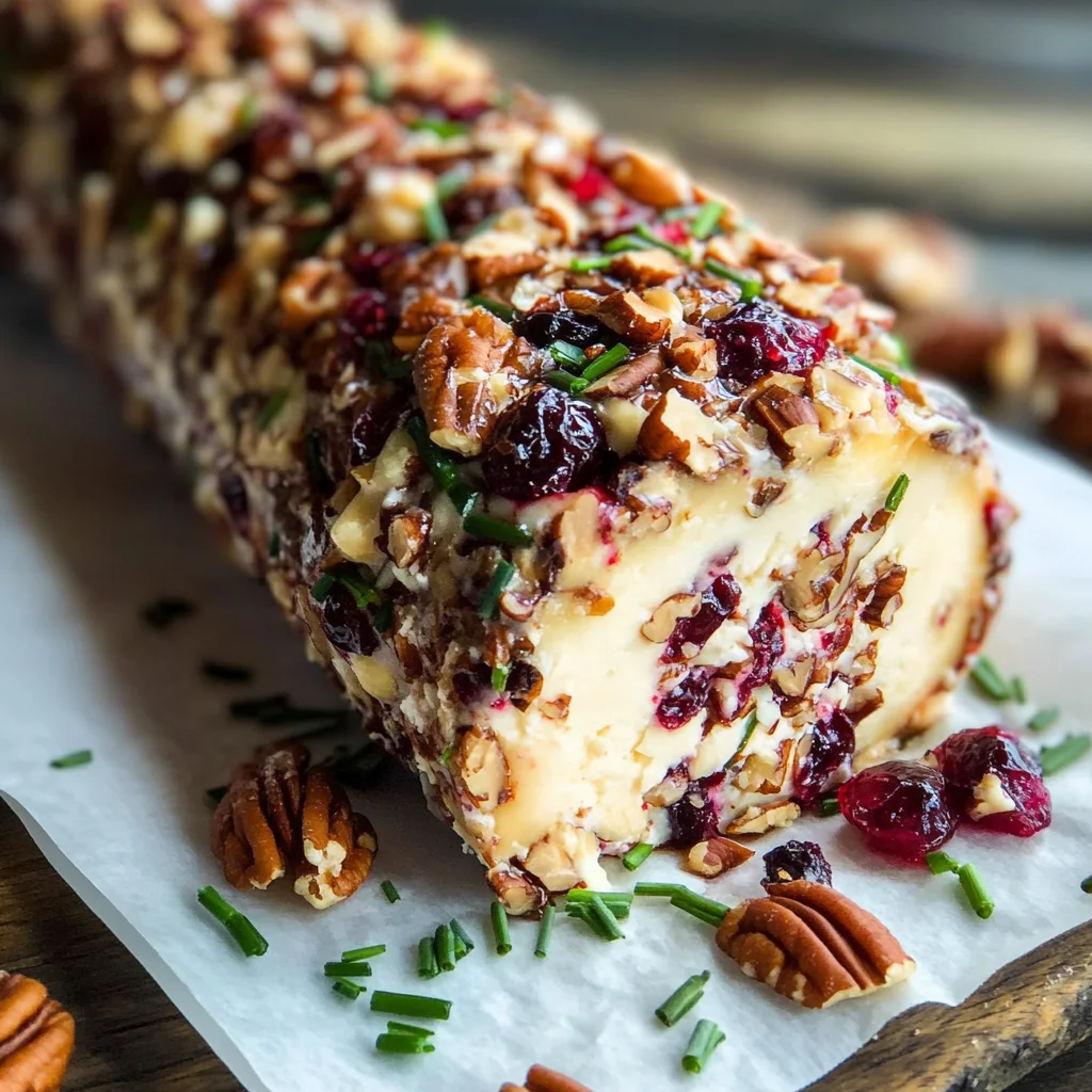Cranberry Pecan Cheese Log