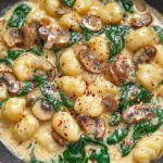 Creamy Spinach and Mushroom Gnocchi (One-Pan, 20 Minutes)