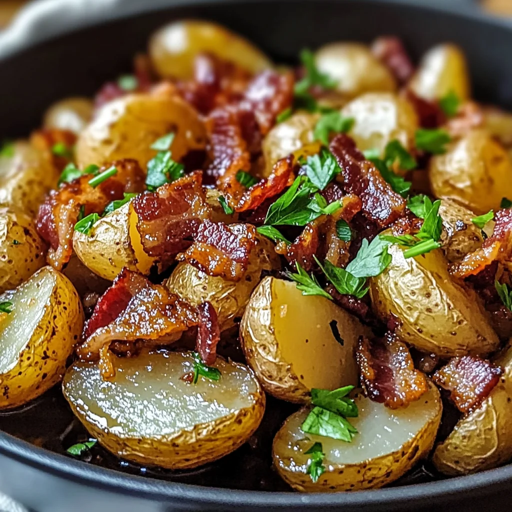 Crispy Bacon Honey Roasted Potatoes
