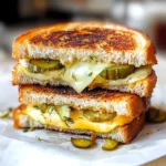 Crispy Dill Pickle Grilled Cheese Sandwich - theamazingfood