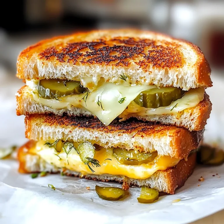 Crispy Dill Pickle Grilled Cheese Sandwich - theamazingfood