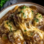 Crock Pot French Onion Meatballs