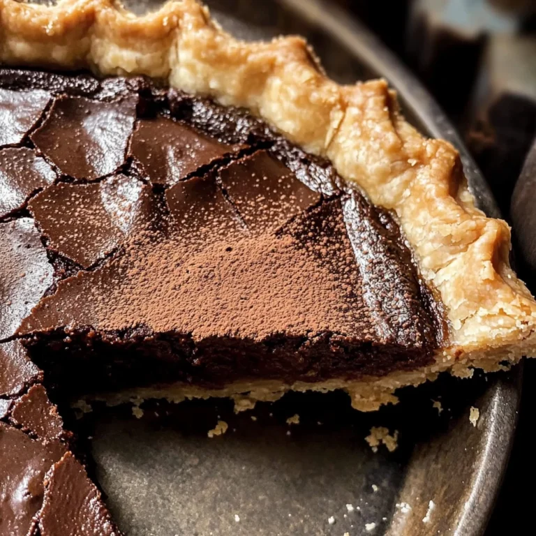 Dark Chocolate Chess Pie