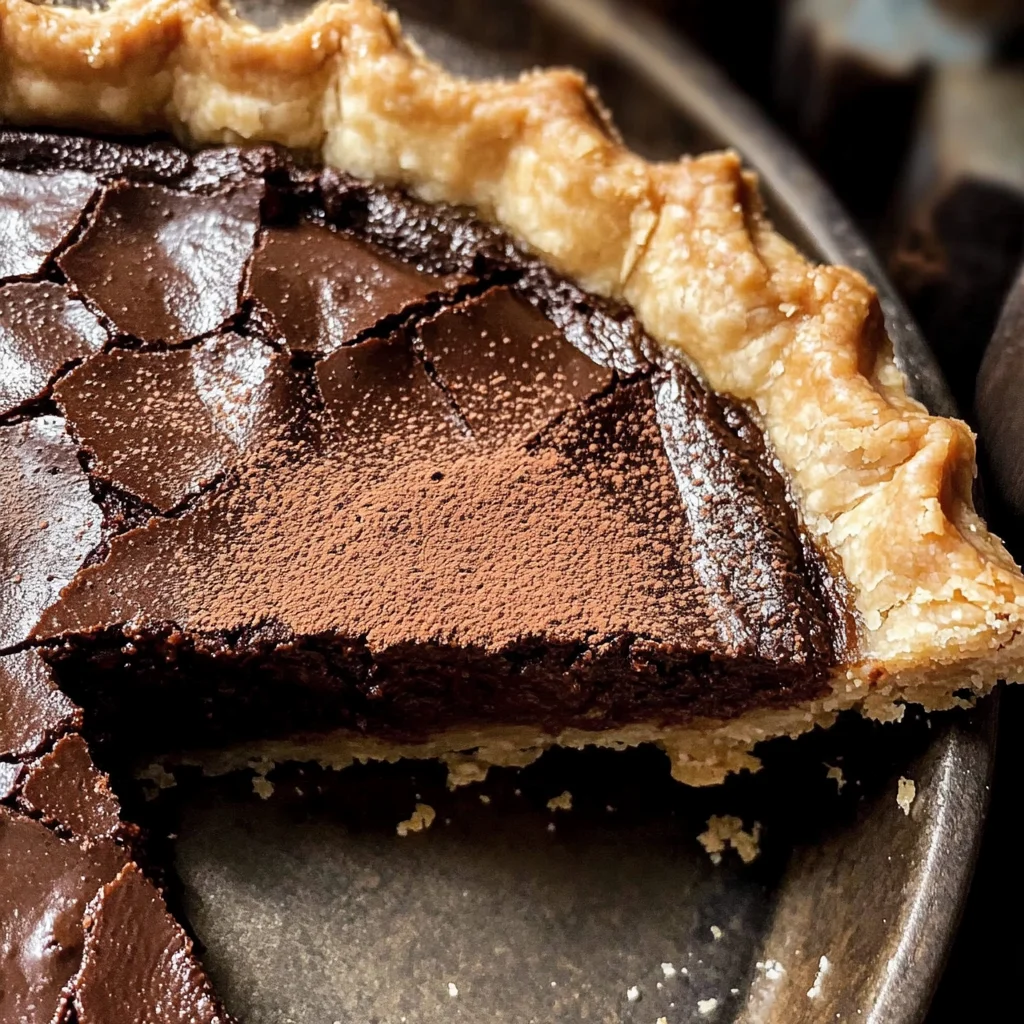 Dark Chocolate Chess Pie