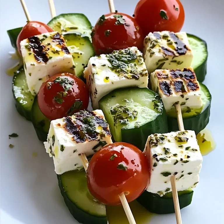 Feta Spieße mit Gurke Rezept