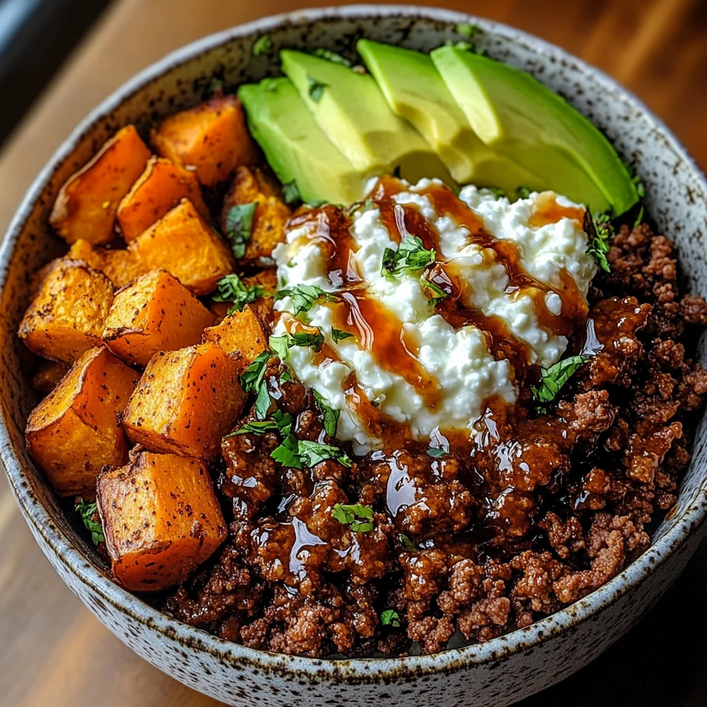 Ground Beef Hot Honey Bowl