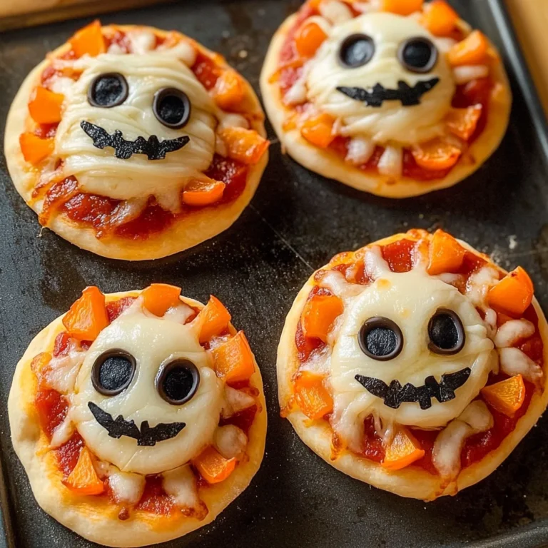 Halloween Mini Pizzas